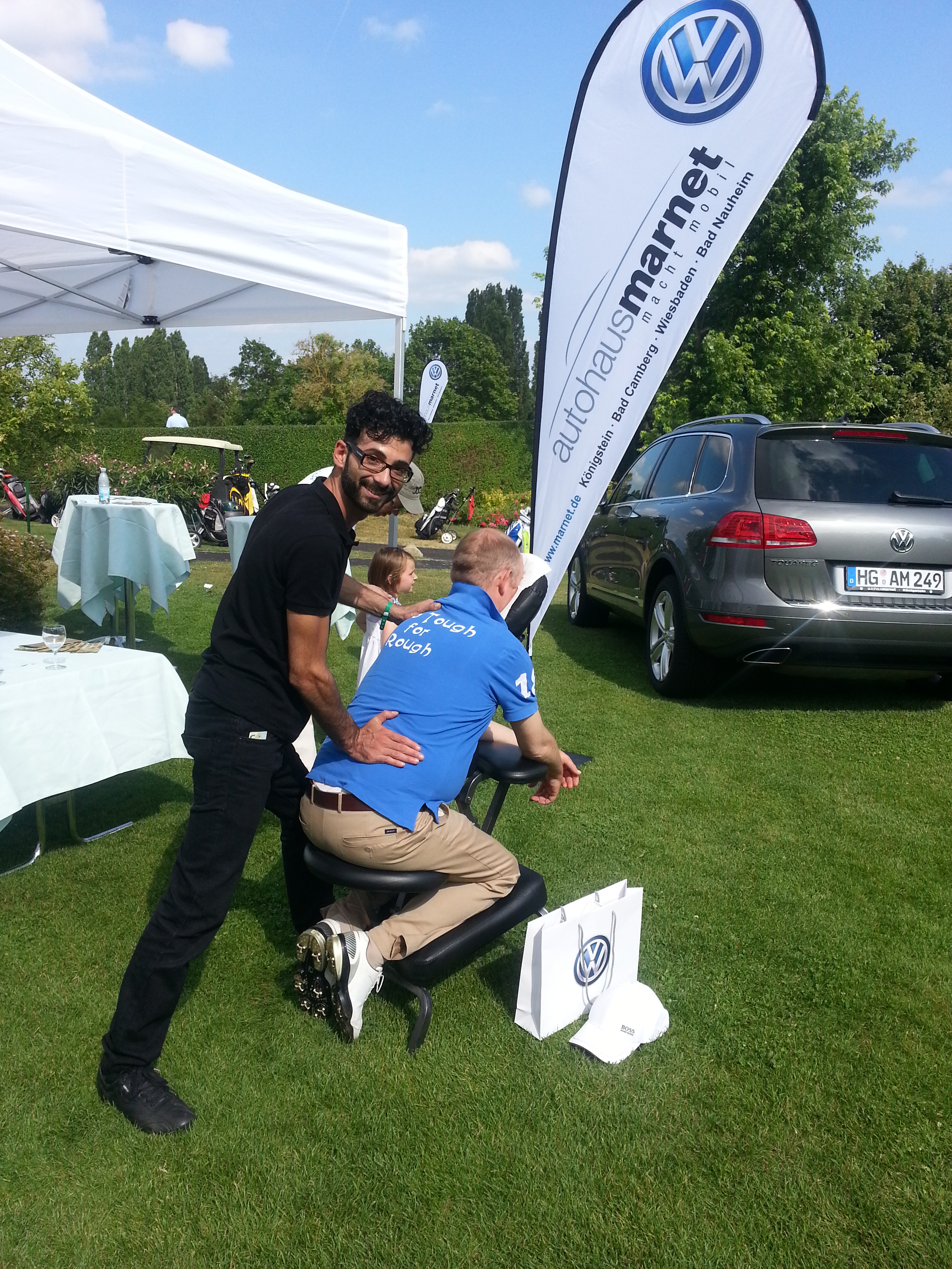 Massage beim Golfturnier in Delkenheim..