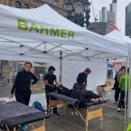 Massage beim JPM Lauf in Frankfurt